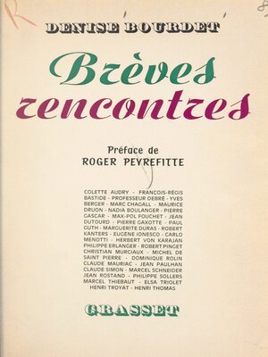 cover image of Brèves rencontres